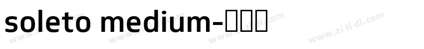 soleto medium字体转换